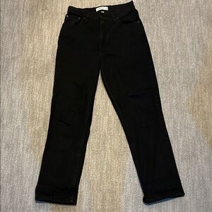 Abercrombie & Fitch Black Straight-Leg Jeans